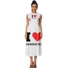 I Love Jennifer  Sleeveless Round Neck Midi Dress