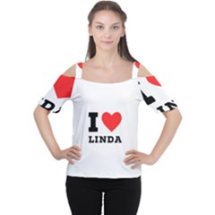 I Love Linda  Cutout Shoulder Tee