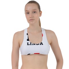 I Love Linda  Criss Cross Racerback Sports Bra by ilovewhateva