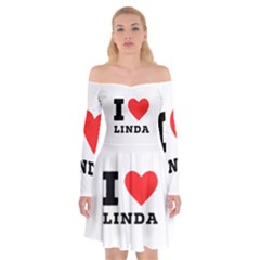 I Love Linda  Off Shoulder Skater Dress by ilovewhateva