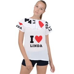 I Love Linda  Ruffle Collar Chiffon Blouse