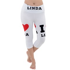 I Love Linda  Lightweight Velour Capri Yoga Leggings by ilovewhateva