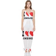 I Love Linda  Sleeveless Tie Ankle Chiffon Jumpsuit by ilovewhateva