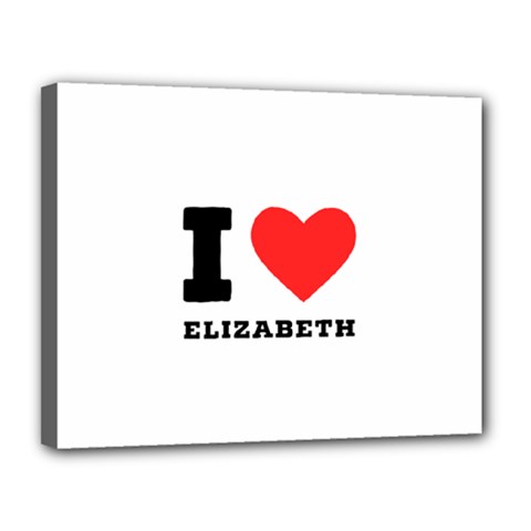 I Love Elizabeth  Canvas 14  X 11  (stretched) by ilovewhateva