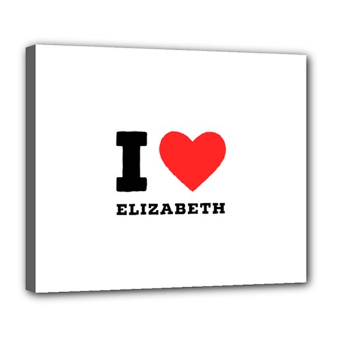 I Love Elizabeth  Deluxe Canvas 24  X 20  (stretched)