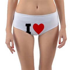 I Love Elizabeth  Reversible Mid-waist Bikini Bottoms by ilovewhateva