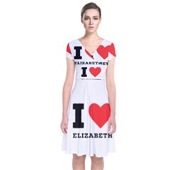 I Love Elizabeth  Short Sleeve Front Wrap Dress by ilovewhateva