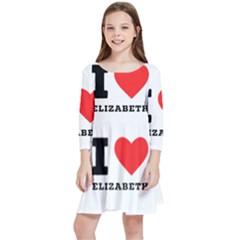 I Love Elizabeth  Kids  Quarter Sleeve Skater Dress by ilovewhateva