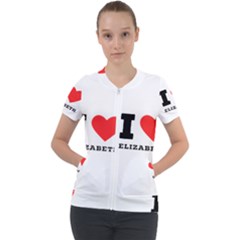 I Love Elizabeth  Short Sleeve Zip Up Jacket by ilovewhateva