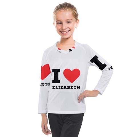 I Love Elizabeth  Kids  Long Mesh Tee by ilovewhateva