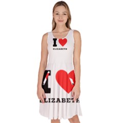 I Love Elizabeth  Knee Length Skater Dress With Pockets by ilovewhateva