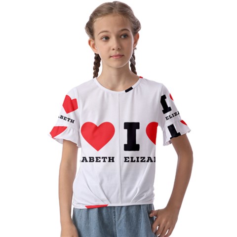 I Love Elizabeth  Kids  Cuff Sleeve Scrunch Bottom Tee by ilovewhateva