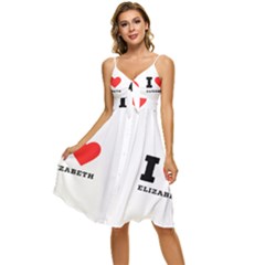 I Love Elizabeth  Sleeveless Tie Front Chiffon Dress by ilovewhateva