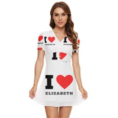 I Love Elizabeth  V-neck High Waist Chiffon Mini Dress by ilovewhateva