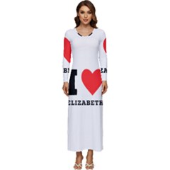 I Love Elizabeth  Long Sleeve Longline Maxi Dress by ilovewhateva