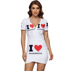 I Love Elizabeth  Low Cut Cap Sleeve Mini Dress by ilovewhateva