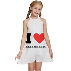 I Love Elizabeth  Kids  Halter Collar Waist Tie Chiffon Dress by ilovewhateva