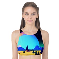 Ai Generated Trees Stars Planets Dreamlike Sun Tank Bikini Top by Ravend