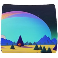 Ai Generated Trees Stars Planets Dreamlike Sun Seat Cushion by Ravend