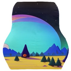 Ai Generated Trees Stars Planets Dreamlike Sun Car Seat Back Cushion  by Ravend