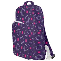 Geometric Pattern Retro Style Background Double Compartment Backpack by Ravend