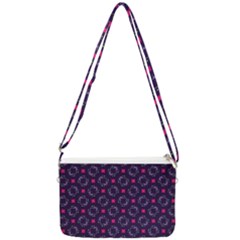 Geometric Pattern Retro Style Background Double Gusset Crossbody Bag