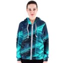 Background Patterns Geometric Glass Mirrors Women s Zipper Hoodie View1