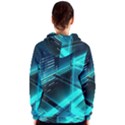 Background Patterns Geometric Glass Mirrors Women s Zipper Hoodie View2