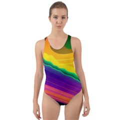 Jupiter Clouds Dan Mumford Stars Yellow Planets Cut-out Back One Piece Swimsuit