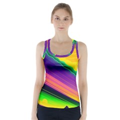 Jupiter Clouds Dan Mumford Stars Yellow Planets Racer Back Sports Top by Ravend