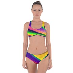 Jupiter Clouds Dan Mumford Stars Yellow Planets Criss Cross Bikini Set by Ravend