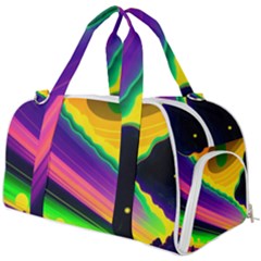 Jupiter Clouds Dan Mumford Stars Yellow Planets Burner Gym Duffel Bag by Ravend