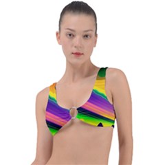 Jupiter Clouds Dan Mumford Stars Yellow Planets Ring Detail Bikini Top by Ravend