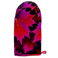 Leaves Purple Autumn Evening Sun Abstract Microwave Oven Glove by Ravend