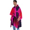 Leaves Purple Autumn Evening Sun Abstract Men s Hooded Rain Ponchos View2