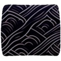 Black Coconut Color Wavy Lines Waves Abstract Back Support Cushion View1