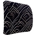 Black Coconut Color Wavy Lines Waves Abstract Back Support Cushion View2