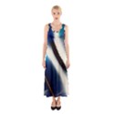 Feathers Pattern Design Blue Jay Texture Colors Sleeveless Maxi Dress View1