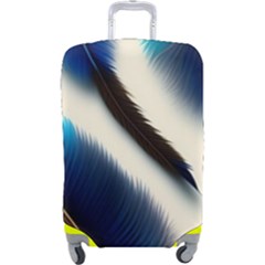 Feathers Pattern Design Blue Jay Texture Colors Luggage Cover (large) by Ravend