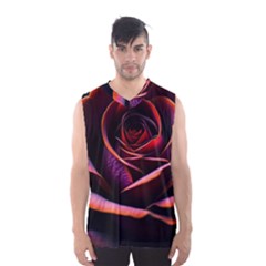 Purple Flower Rose Flower Black Background Men s Basketball Tank Top by Ravend