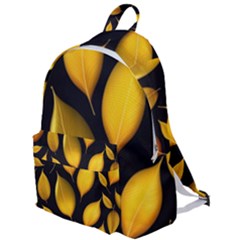 Leaves Foliage Pattern Metallic Gold Background The Plain Backpack by Ravend