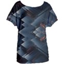 Background Pattern Geometric Glass Mirrors Women s Oversized Tee View1