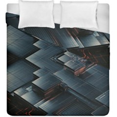 Background Pattern Geometric Glass Mirrors Duvet Cover Double Side (king Size) by Ravend