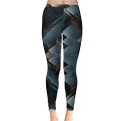 Background Pattern Geometric Glass Mirrors Inside Out Leggings by Ravend