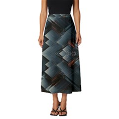 Background Pattern Geometric Glass Mirrors Classic Midi Chiffon Skirt