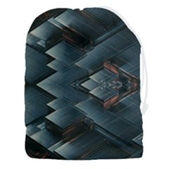 Background Pattern Geometric Glass Mirrors Drawstring Pouch (3xl) by Ravend