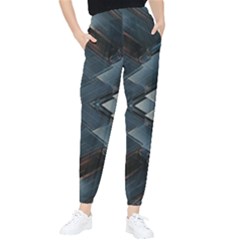 Background Pattern Geometric Glass Mirrors Tapered Pants by Ravend