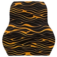 Waves Pattern Golden 3d Abstract Halftone Car Seat Back Cushion 