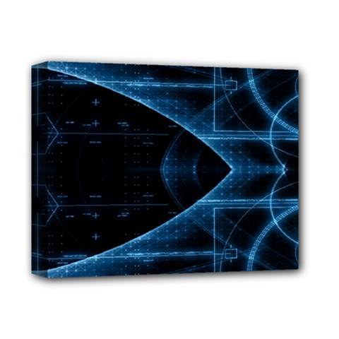 Technology Digital Business Polygon Geometric Deluxe Canvas 14  X 11  (stretched) by Ravend