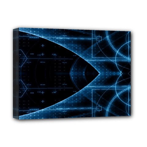 Technology Digital Business Polygon Geometric Deluxe Canvas 16  X 12  (stretched)  by Ravend